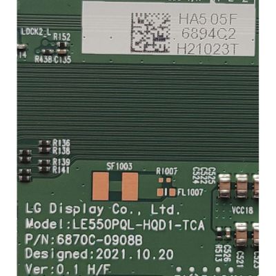 T-CON ORIGINAL PARA TV LG / NUMERO DE PARTE 6871L-6894C / 6870C-0908B / LE650PQL (HQ)(D2) / PANEL AC650AQL CQA1_RS / MODELO OLED65C2AUA / OLED65C3AUA - Imagen 2